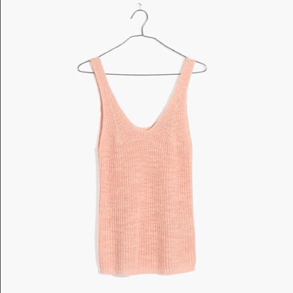 Madewell Monterey Sweater Tank in Coral